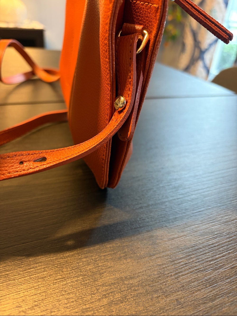 Longchamp Shop-It Sac Port Travers Pebbled Leather Pouch Sling - Picture 8 of 9